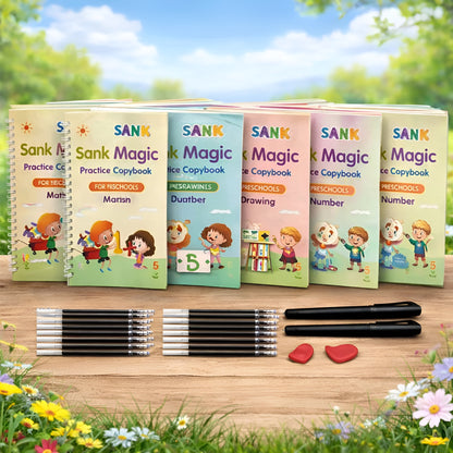 Magic Book (8 Book + 20 Refill+2 Pen+2 Grip)