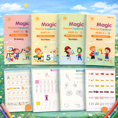 Magic Book (8 Book + 20 Refill+2 Pen+2 Grip)