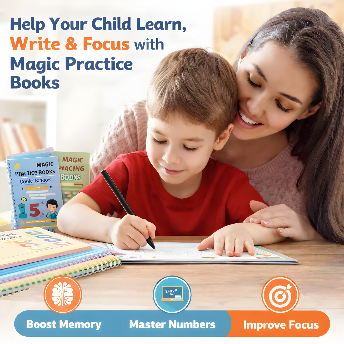 Magic Book (8 Book + 20 Refill+2 Pen+2 Grip)