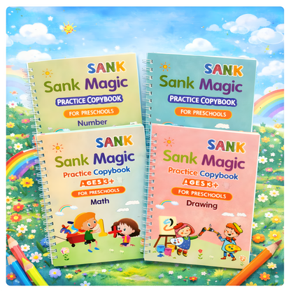 Magic Book (8 Book + 20 Refill+2 Pen+2 Grip)